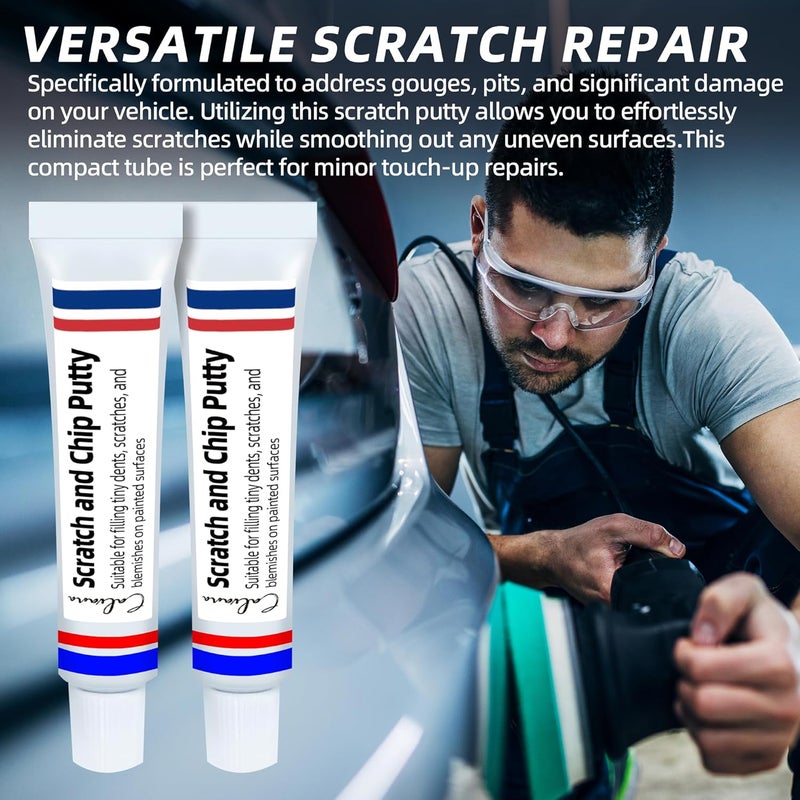 Calvana (2 Pack) 20g Car Body Filler Repair Kit, Automotive Putty Scratch Filler, Quick-Drying Formula for Minor Touch-ups, Ideal for Car Paint Scratch Removal and Rust, Includes Repair Tools - Image 4